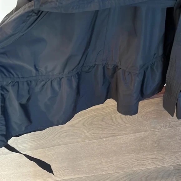 Kate Spade Black Trench Coat with Ruffle Skirt - Picture 6 of 6